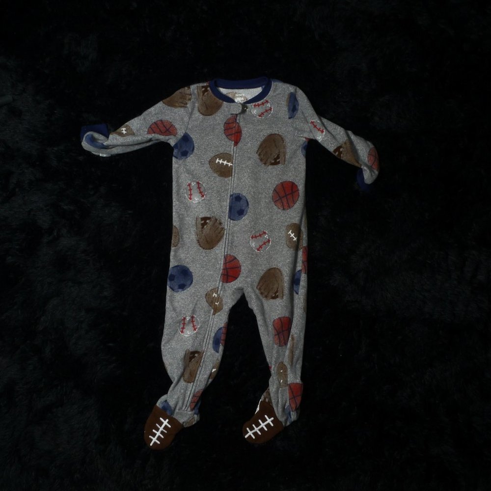 Carter's Sports Themed Footed Pajamas